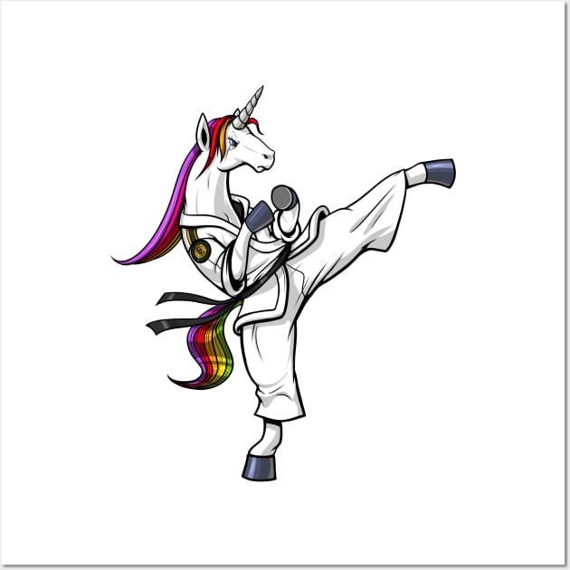 Unicorn Karate Wall Art by underheaven